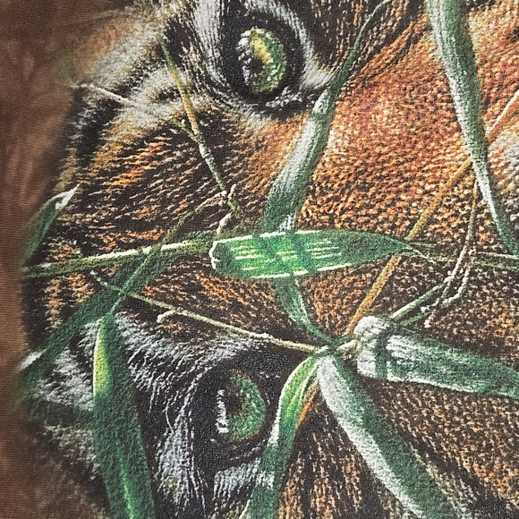 The Mountain Tiger Forrest Nature T Shirt Brown Tie Dye 2xl - Picture 4 of 10